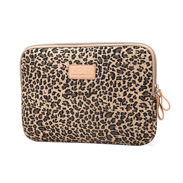 Leopard Print MacBook Air Pro Sleeve 13.3inch Laptop Sleeve Bag Handbag Sleeve Case